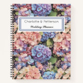 Roze, blauw & paarse hortensia's Wedding Planner Notitieboek (Voorkant)
