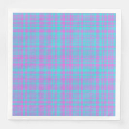 Roze Blauw Paarse Plaid Patroon Servet