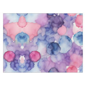 Roze Blauw Paarse Watercolo Fusion splash art Tafelkleed (Voorkant (Horizontaal))