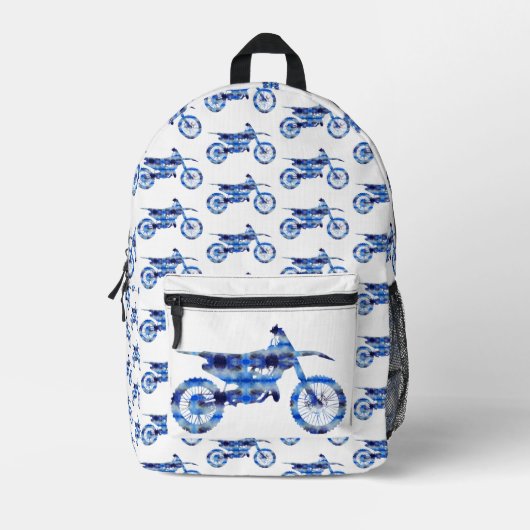 Roze Blauw Paarse Waterverf verf Fusion splash ar Bedrukte Rugzak (Voorkant)