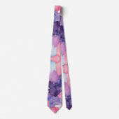 Roze Blauw Paarse Waterverf verf Fusion splash ar Stropdas (Voorkant)