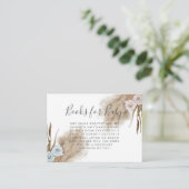 Roze Blauw Pampas Grass Geslacht onthullen Boek Aa Informatiekaartje (Staand voorkant)