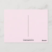 Roze blauw patroon Dank u Briefkaart (Achterkant)