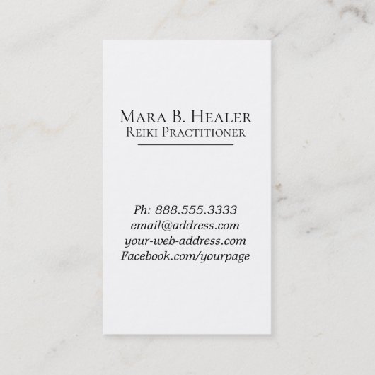 *~ Roze Blauw. Reiki Master Practitioner Symbool Visitekaartje (Achterkant)