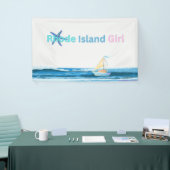 Roze Blauw Rhode Island Ocean Zee Spandoek (Beurs)