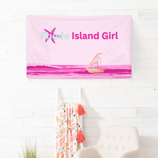 Roze Blauw Rhode Island Ocean Zee Spandoek (Insitu)