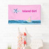 Roze Blauw Rhode Island Ocean Zee Spandoek (Insitu)