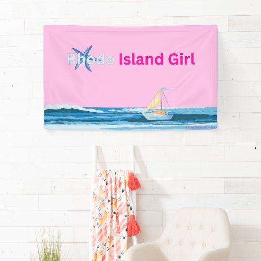Roze Blauw Rhode Island Ocean Zee Spandoek (Insitu)