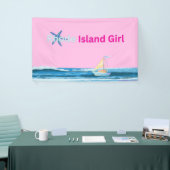 Roze Blauw Rhode Island Ocean Zee Spandoek (Beurs)