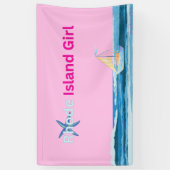 Roze Blauw Rhode Island Ocean Zee Spandoek (Verticaal)