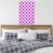Roze Blauw Roze Stippenpatroon Canvas Afdruk (Insitu (Slaapkamer))