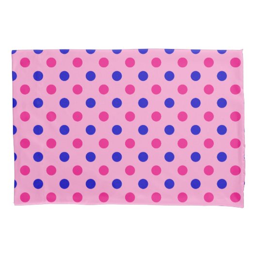 Roze Blauw Roze Stippenpatroon Kussensloop (Voorkant)