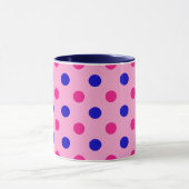 Roze Blauw Roze Stippenpatroon Mok (Midden)