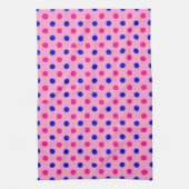 Roze Blauw Roze Stippenpatroon Theedoek (Verticaal)