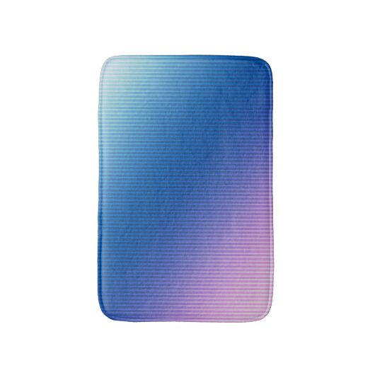 Roze blauw, roze, strepen, ombre, roze gradiënt badmat (Voorkant Verticaal)