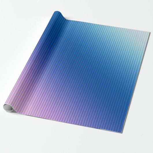 Roze blauw, roze, strepen, ombre, roze gradiënt cadeaupapier (Uitgerold)