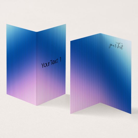 Roze blauw, roze, strepen, ombre, roze gradiënt kaart (Binnen en buitenkant)