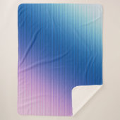 Roze blauw, roze, strepen, ombre, roze gradiënt sherpa deken (Voorkant)