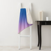 Roze blauw, roze, strepen, ombre, roze gradiënt sherpa deken (In situ)