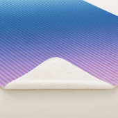 Roze blauw, roze, strepen, ombre, roze gradiënt sherpa deken (3/4)