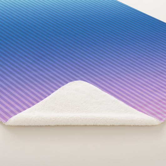 Roze blauw, roze, strepen, ombre, roze gradiënt sherpa deken (3/4)