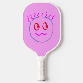 Roze Blauw Schattige Gezicht Pickleball Paddle