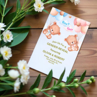 Roze Blauw Schattigee Waterverf Geslacht Reveal In Acryl Uitnodigingen