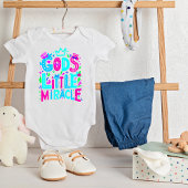 Roze & Blauw Speelse "God's Little Miracle" Romper