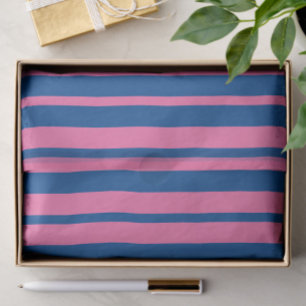 Roze Blauw Stijlvolle Strepen Patroon Ontwerp Tissuepapier