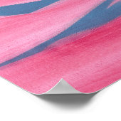 Roze Blauw Sunset Schilderij Jouw tekst Posters (Hoek)