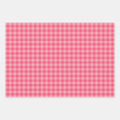 Roze & Blauw Tartaar plaid zomer set van 3 Inpakpapier Vel (Voorkant 2)