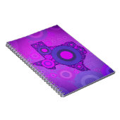 Roze Blauw Texas Mozaïek Notitieboek (Rechterzijde)