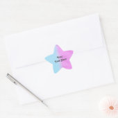 Roze & Blauw Tissue Paper Star Sticker | Aanpassen (Envelop)