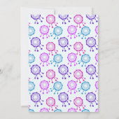 Roze Blauw Tribal Boho Dream Catcher Verjaardagsfe Kaart (Achterkant)