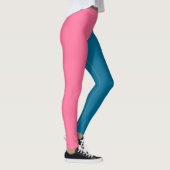 Roze Blauw Twee Tone Kleur Split Leggings (Rechts)