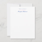 Roze Blauw  Vaas Persoonlijk briefpapier Notitiekaartje (Voorkant)