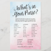 Roze/Blauw Wat in Uw Purse, Document Spel Kaart is (Voorkant)