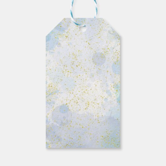 Roze & Blauw Water Pistool Gift Labels Cadeaulabel (Achterkant)