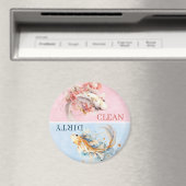 Roze Blauw Waterverf Goud Koi Vis Vaatwasser Magneet (Insitu (Vaatwasser))