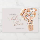 Roze Blauw We kunnen nauwelijks wachten! Baby Show Sparkling Wijnetiket (Enkel label)