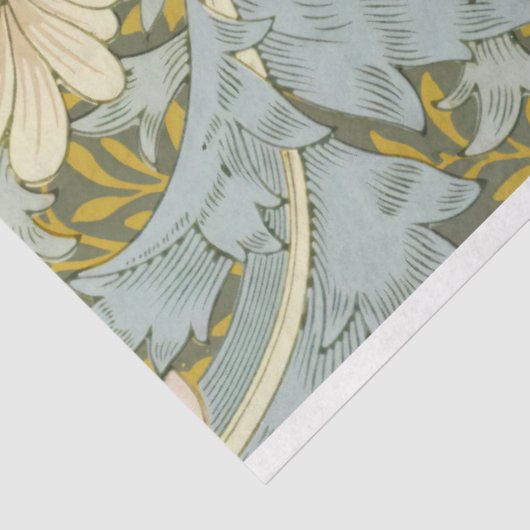 Roze Blauw  William Morris Chrysanthemum Tissuepapier (Detail)