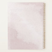 roze blauw wit bloem groen huwelijk planner (Achterkant)