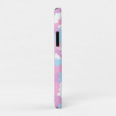 Roze Blauw Wit Camo Abstract Case-Mate iPhone Case (Achterkant/rechts)