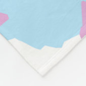 Roze Blauw Wit Camo Abstract Fleece Deken (Hoek)