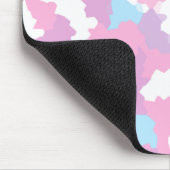Roze Blauw Wit Camo Abstract Muismat (Hoek)