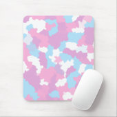Roze Blauw Wit Camo Abstract Muismat (Met muis)