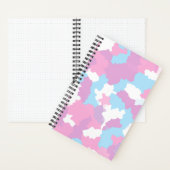 Roze Blauw Wit Camo Abstract Notitieboek (Binnen)