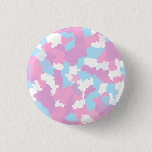 Roze Blauw Wit Camo Abstract Ronde Button 3,2 Cm (Voorkant)