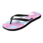 Roze Blauw Wit Camo Abstract Teenslippers (Schuin)