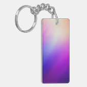 Roze Blauw Witte Abstract Sleutelhanger (Voorkant Links)